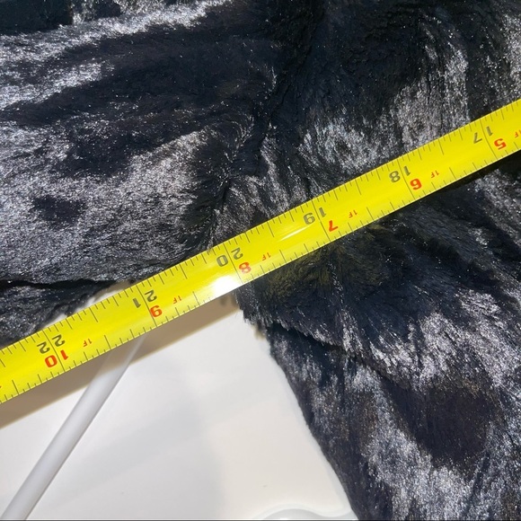 NWT Jennifer Lopez Short Faux Fur Jacket Black Tie Sz M - Picture 12 of 16